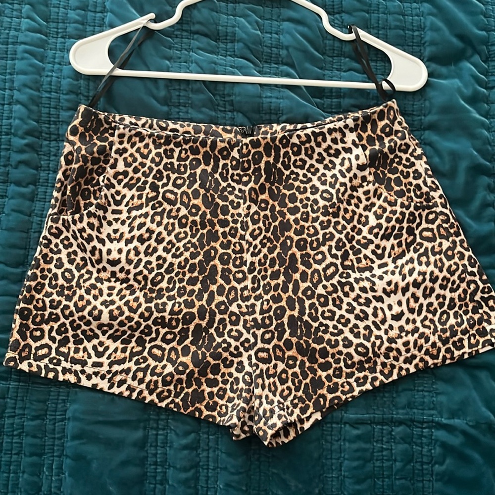 Leopard print shorts